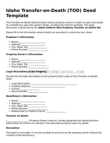 Attorney-Approved  Transfer-on-Death Deed Form for Idaho